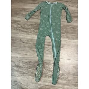 Kickee Pants Bamboo Infant Sleeper Full Zip Snowflake Footie Pajamas 3T